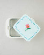 Bright Floral Melamine with Glass Cover (4-piece) Breakfast Container 30x21 cm Colored (view 3)
