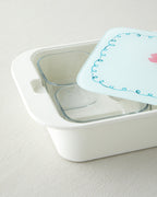 Bright Floral Melamine with Glass Cover (4-piece) Breakfast Container 30x21 cm Colored (view 5)