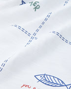 Marin Symphony Polyester Runner 40x140 cm White - Navy Blue (view 3)