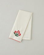Bright Parade Cotton Polyester Embroidered Drying Cloth 30x50 cm Red