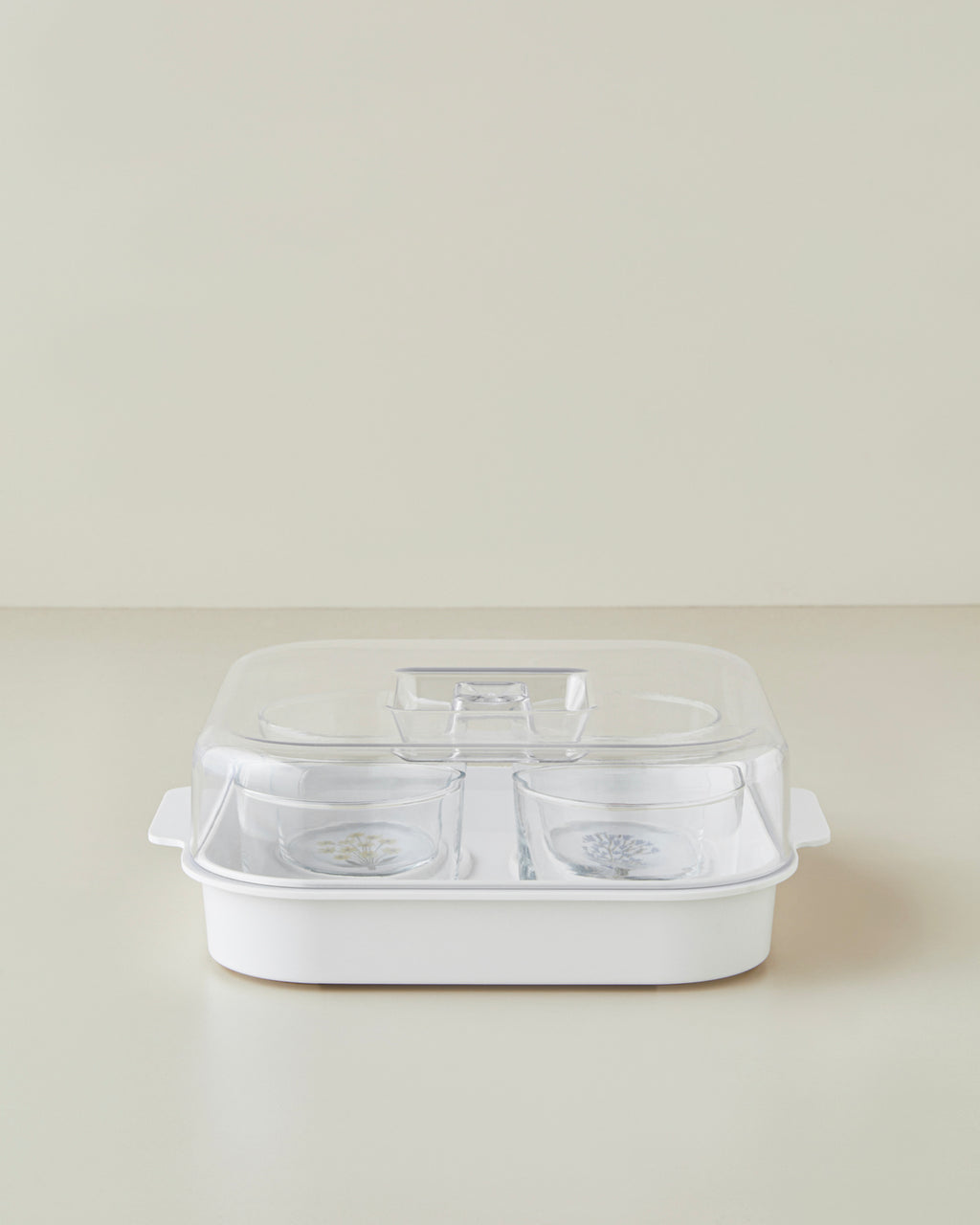 Floral Garden Melamine 4 pcs Breakfast Container 24.5x21.5 cm Colored