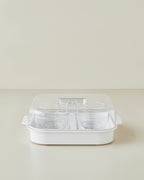 Floral Garden Melamine 4 pcs Breakfast Container 24.5x21.5 cm Colored