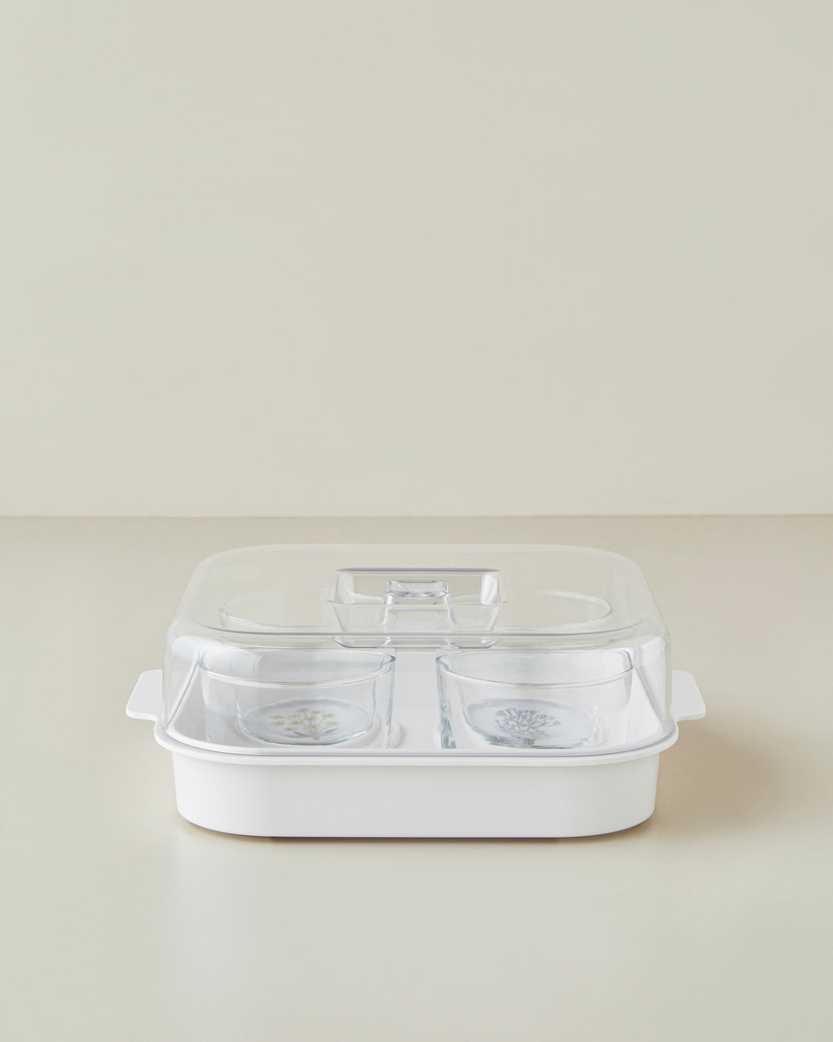 Floral Garden Melamine 4 pcs Breakfast Container 24.5x21.5 cm Colored