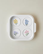 Floral Garden Melamine 4 pcs Breakfast Container 24.5x21.5 cm Colored (view 3)