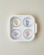 Floral Garden Melamine 4 pcs Breakfast Container 24.5x21.5 cm Colored (view 4)