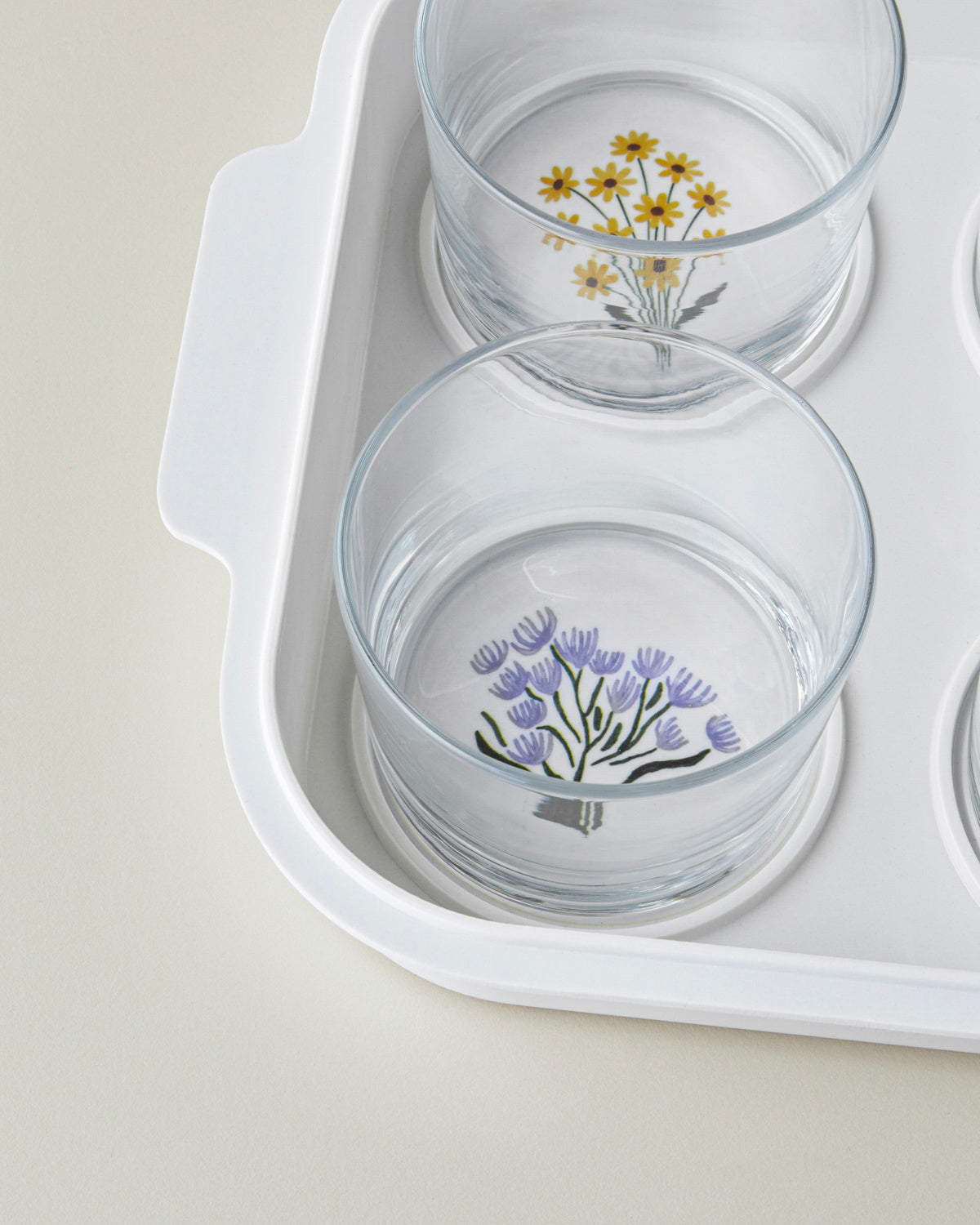 Floral Garden Melamine 4 pcs Breakfast Container 24.5x21.5 cm Colored (view 5)