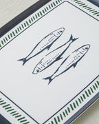 Maritime Melody Melamine Anti-slip Tray 25x38 cm White - Navy Blue (view 4)