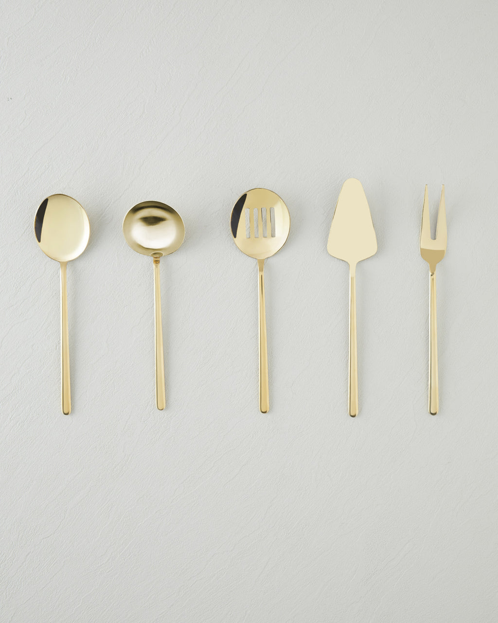 Aurelia Stainless Steel 5 pcs Service Set 20.5x22.8x21.8x23.5x22 cm - Gold