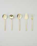 Aurelia Stainless Steel 5 pcs Service Set 20.5x22.8x21.8x23.5x22 cm - Gold