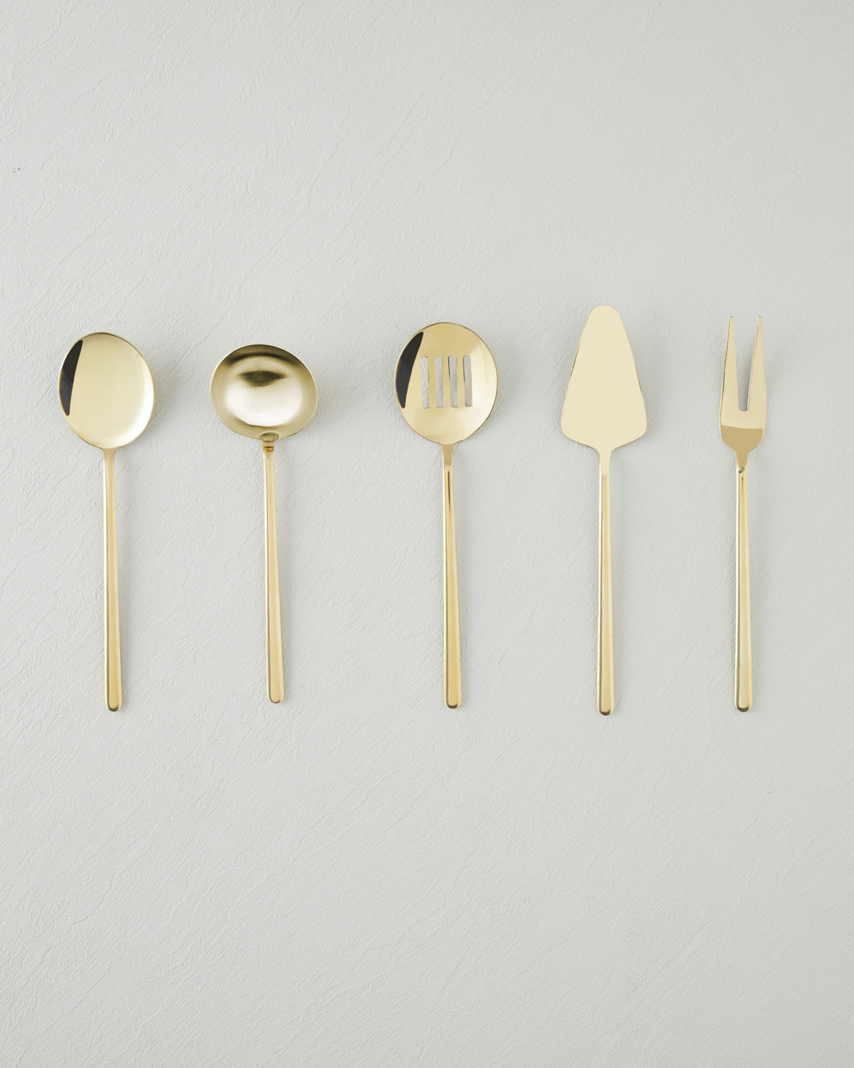 Aurelia Stainless Steel 5 pcs Service Set 20.5x22.8x21.8x23.5x22 cm - Gold