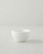 Dora Porcelain Snack Bowl White - 10 cm