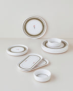 Opal Ceramic Breakfast Set 10 Pieces 4 Servings Green