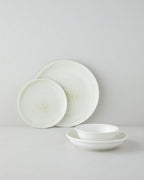 Marlon Porcelain Table Set 16 Pieces, 4 Servings. Cream - Green