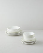 Marlon Porcelain Table Set 16 Pieces, 4 Servings. Cream - Green (view 2)