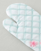 Bright Floral Polyester 2 pcs Kitchen Set 17x30 cm + 20x20 cm Pink - Green (view 2)