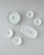 Violet Porcelain Breakfast Set 10 Pieces 4 Servings Colored (view 2)