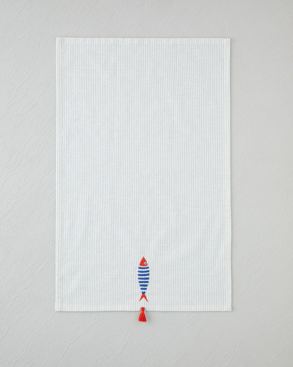 Bubble Fish Cotton Polyester Embroidered Drying Cloth 30x50 cm Orange - Beige