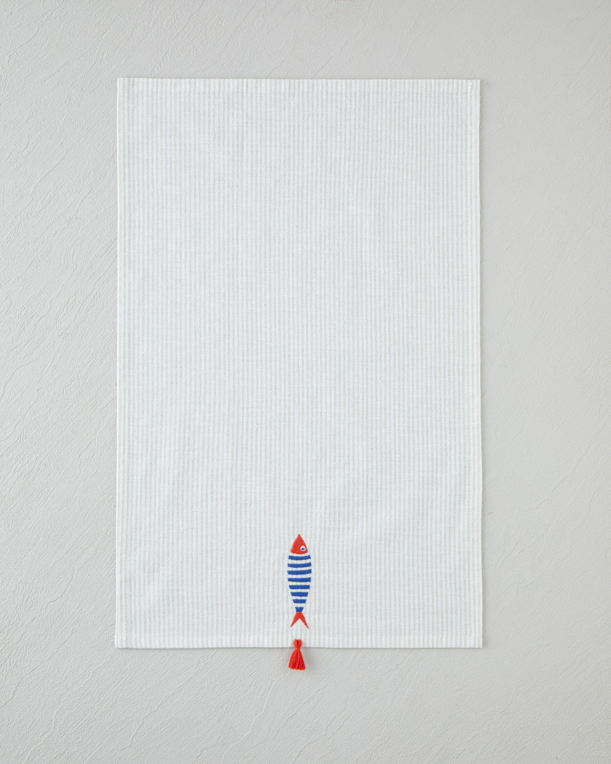 Bubble Fish Cotton Polyester Embroidered Drying Cloth 30x50 cm Orange - Beige
