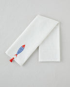 Bubble Fish Cotton Polyester Embroidered Drying Cloth 30x50 cm Orange - Beige (view 2)