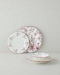 Plantopia Porcelain Table Set 24 Pieces, 6 Servings Maroon