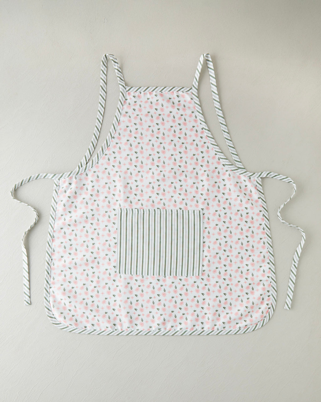 Petal Dreams Polyester Kitchen Apron 75x80 cm White - Pink