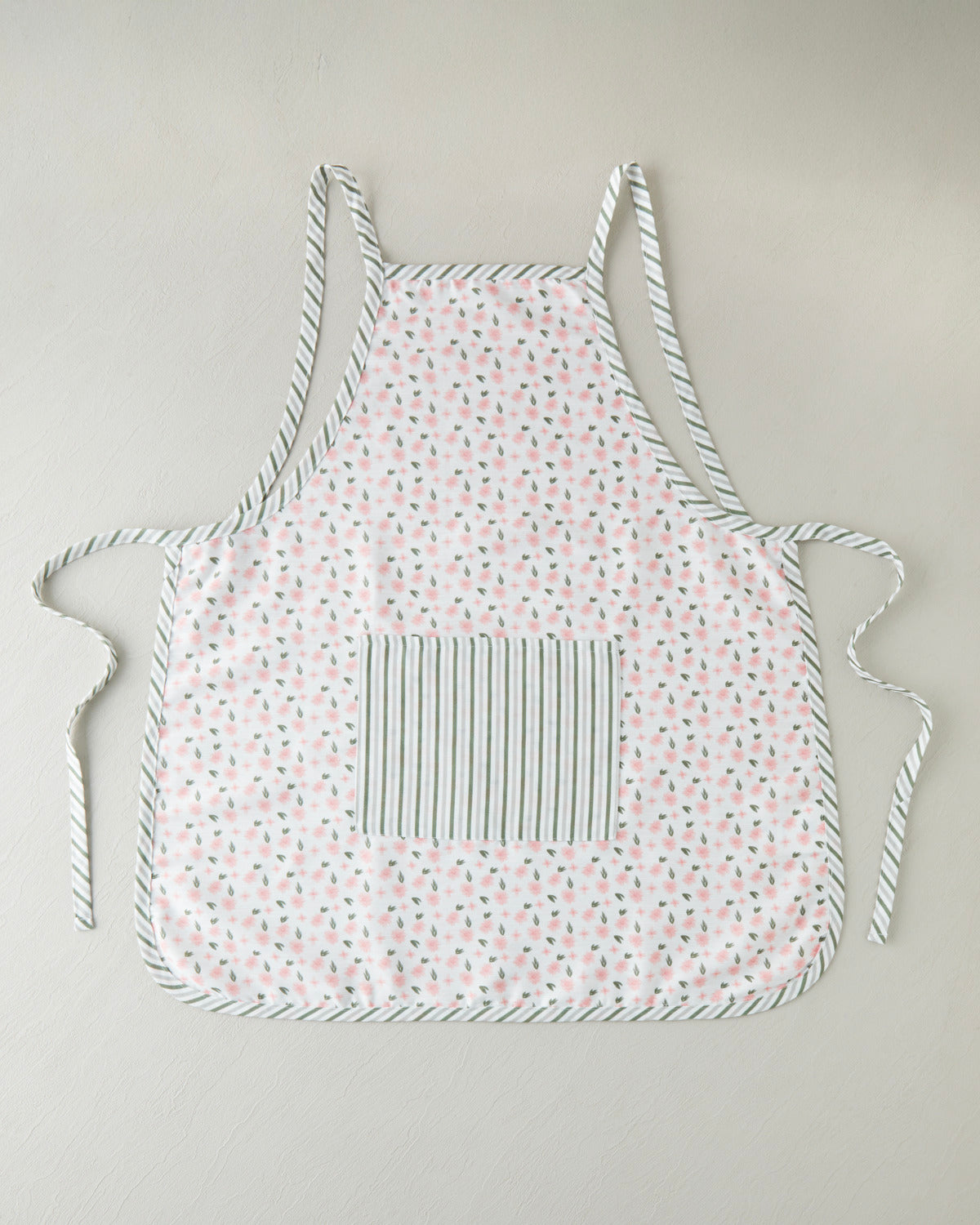 Petal Dreams Polyester Kitchen Apron 75x80 cm White - Pink