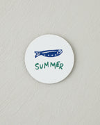 Blue Depth Wooden 6 pcs Coaster 9.5 cm Blue - Green (view 2)