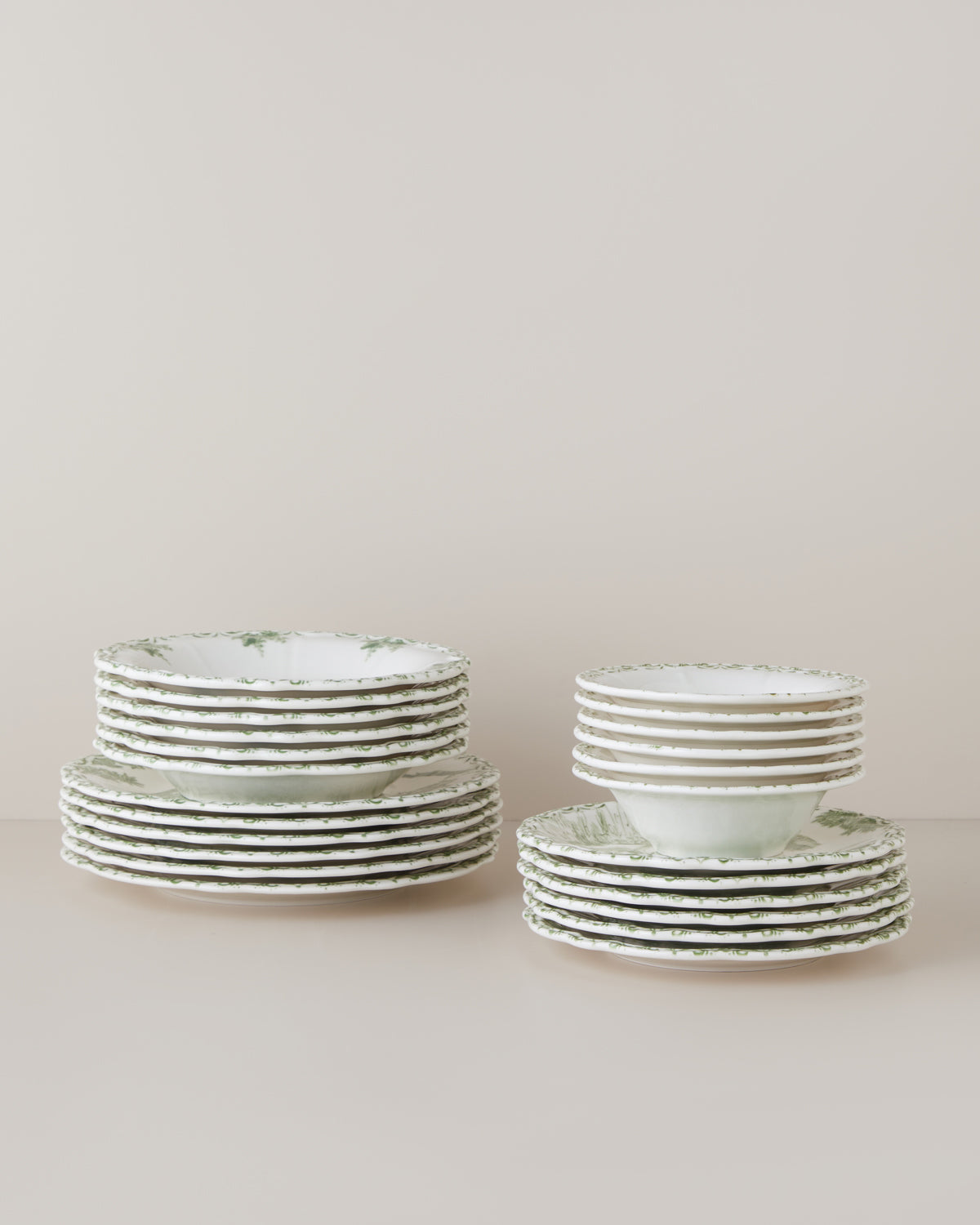 Porcelain Table Set 24 Pieces, 6 Servings Green (view 2)