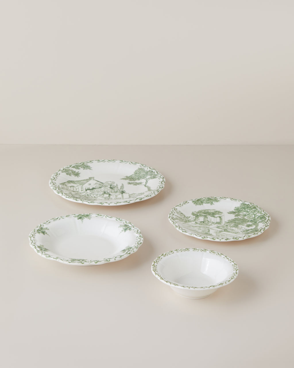 Porcelain Table Set 24 Pieces, 6 Servings Green (view 3)