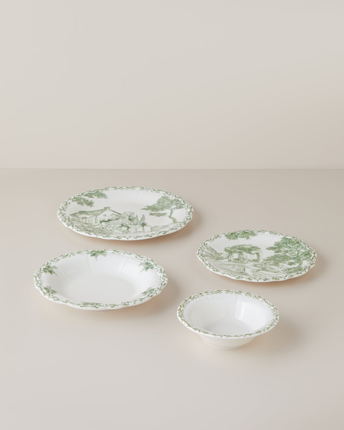 Porcelain Table Set 24 Pieces, 6 Servings Green (view 3)