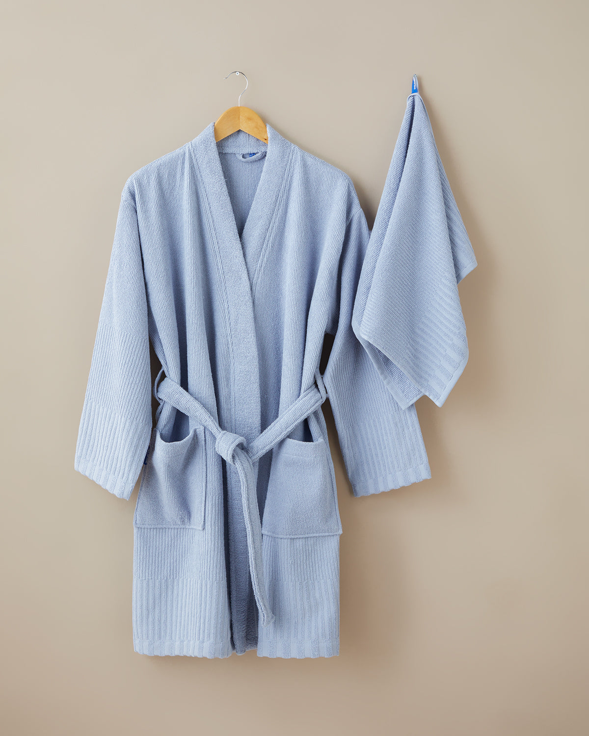 Cotton Bathrobe S-M Hydrangea (view 4)