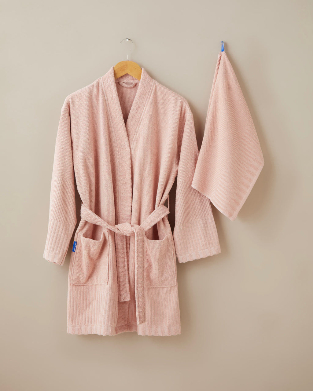 Cotton Bathrobe S-M Hydrangea (view 9)