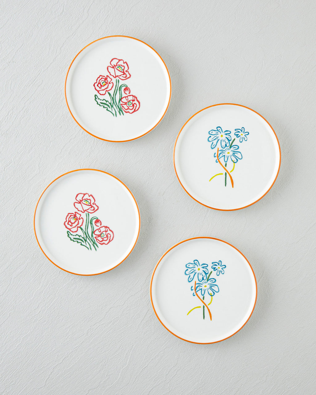 Roselle Ceramic 4 pcs Cake Set 16 cm Colored (view 2)