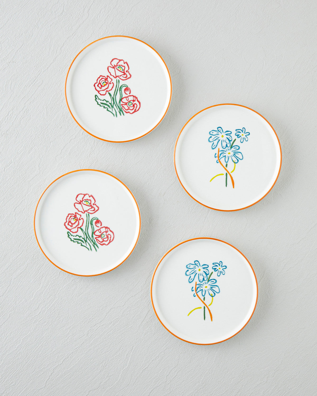 Roselle Ceramic 4 pcs Cake Set 16 cm Colored (view 2)