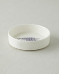 Blue Fishy Ceramic Bowl White - Navy Blue - 13 cm