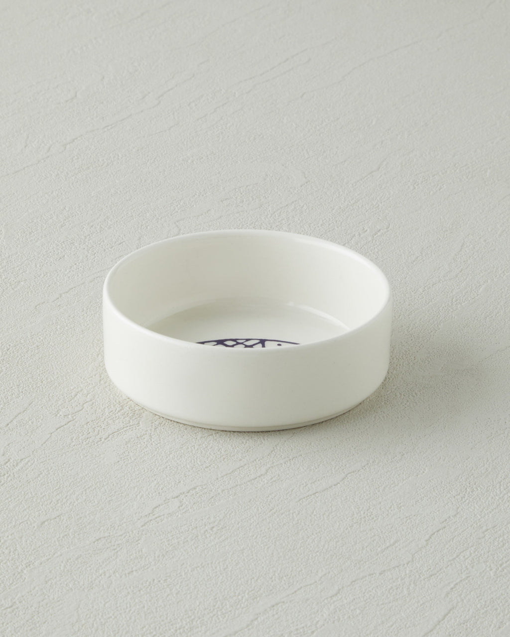 Blue Fishy Ceramic Bowl White - Navy Blue (view 5)