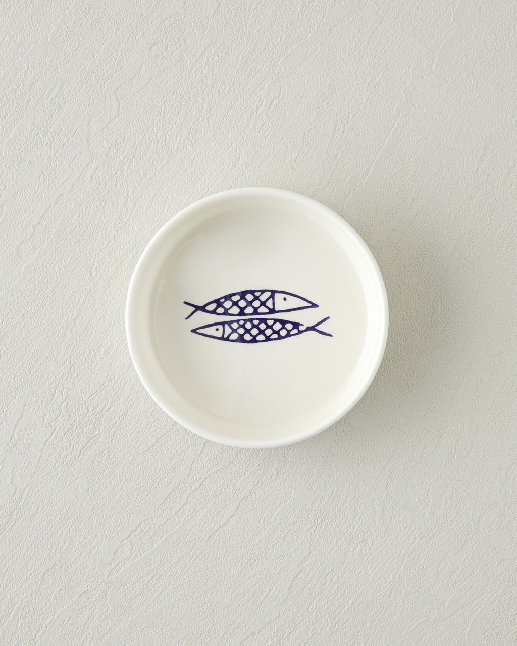 Blue Fishy Ceramic Bowl White - Navy Blue (view 6)