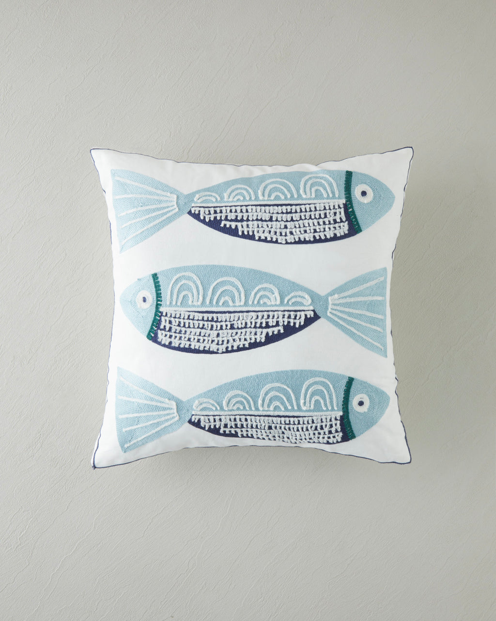 Marlin Toss Pillow Cover 45x45 cm Blue - Beige