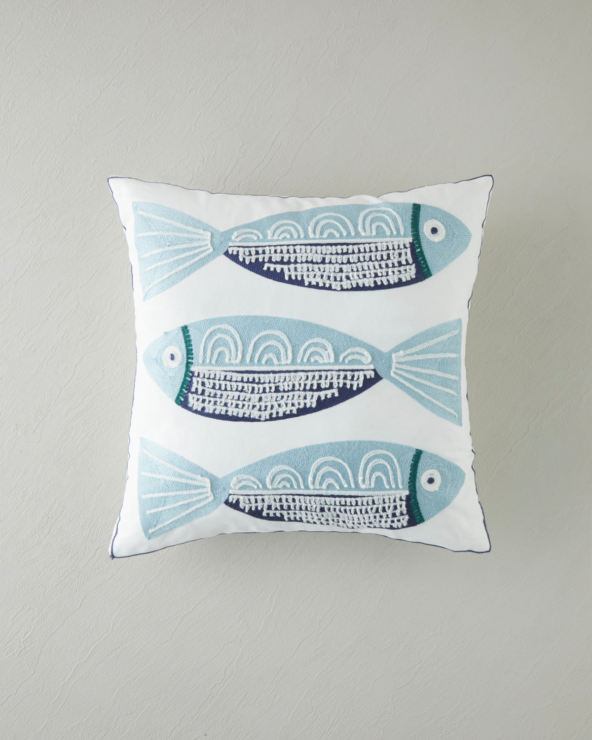 Marlin Toss Pillow Cover 45x45 cm Blue - Beige