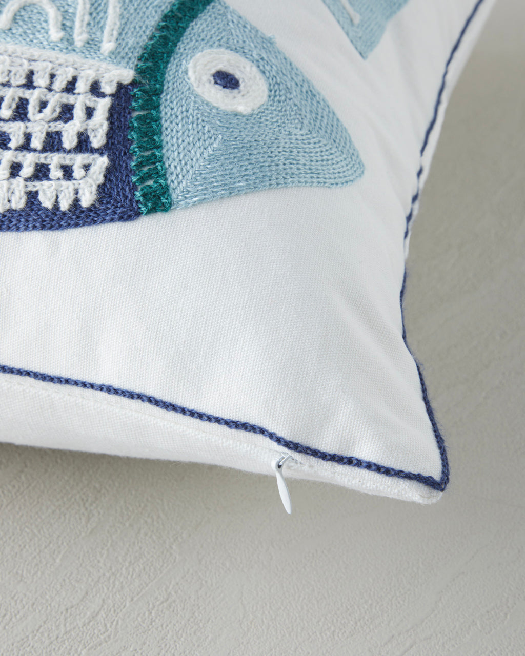 Marlin Toss Pillow Cover 45x45 cm Blue - Beige (view 2)