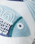 Marlin Toss Pillow Cover 45x45 cm Blue - Beige (view 3)