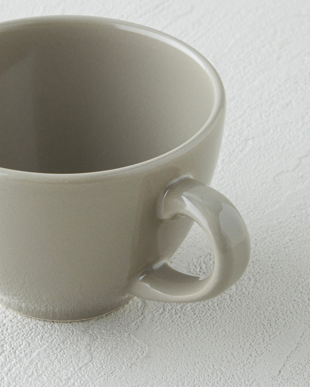 Side Ceramic 2 Pieces 1 Servings Tea Cup 225 ml Cream - Stone (view 6)