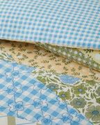 Cotton Single Size Duvet Cover Set 160x220 cm Blue - Green (view 6)