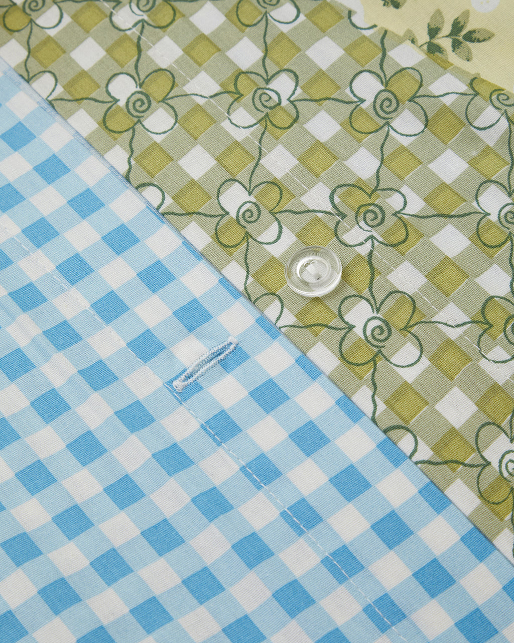 Cotton Single Size Duvet Cover Set 160x220 cm Blue - Green (view 7)