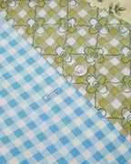 Cotton Single Size Duvet Cover Set 160x220 cm Blue - Green (view 7)