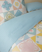 Cotton Single Size Duvet Cover Set 160x220 cm Blue - Green (view 3)