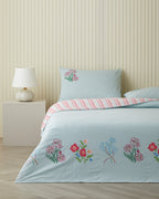 Cotton Single Size Duvet Cover Set 160x220 cm Pink - Orange