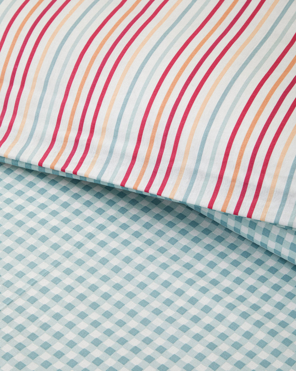 Cotton Single Size Duvet Cover Set 160x220 cm Pink - Orange (view 2)