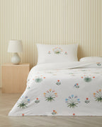 Cotton Single Size Duvet Cover Set 160x220 cm Green - Yellow (view 2)