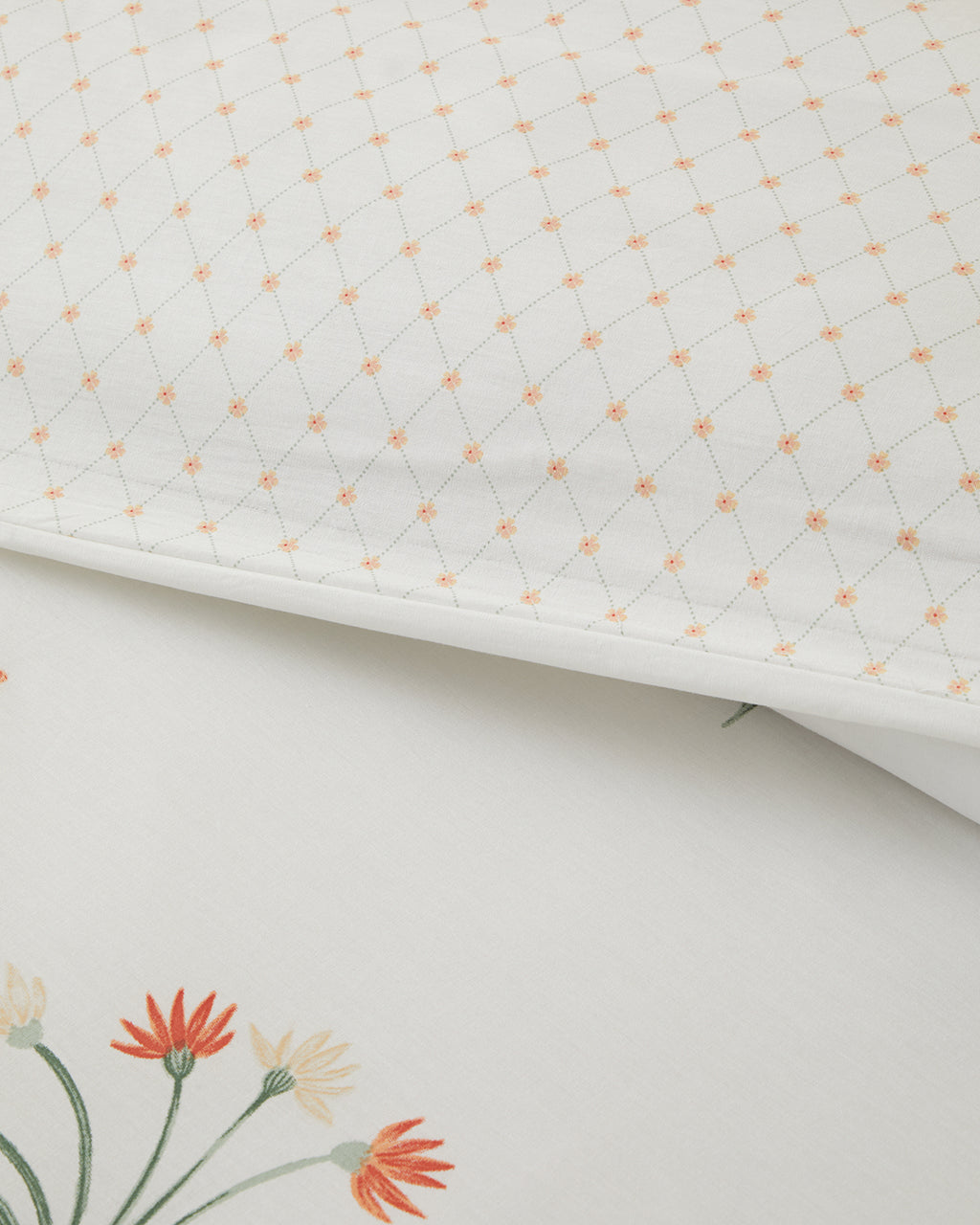 Cotton Single Size Duvet Cover Set 160x220 cm Green - Yellow (view 6)